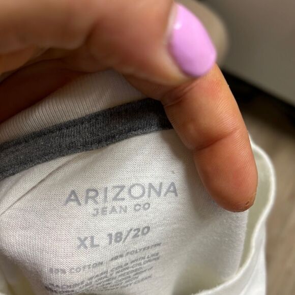 ARIZONA Youth White "Control Freak" Logo Long Sleeved Tee Shirt.  Extra Large - Picture 6 of 6